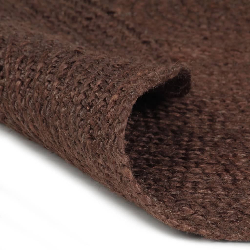 vidaXL Vloerkleed handgemaakt rond 90 cm jute bruin afbeelding