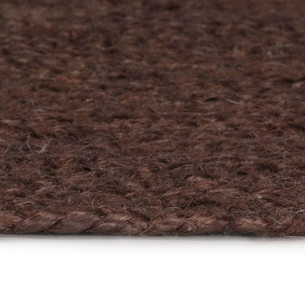 Thumbnail - vidaXL Teppich Handgefertigt Jute Rund 90 cm Braun