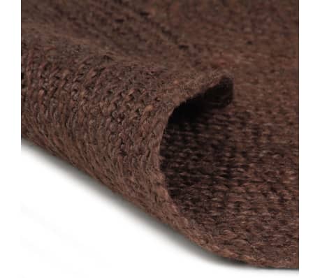 vidaXL Tapis fait &agrave; la main Jute Rond 120 cm Marron
