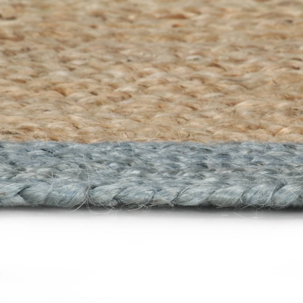 Thumbnail - vidaXL Teppich Handgefertigt Jute mit Olivgrünem Rand 150 cm
