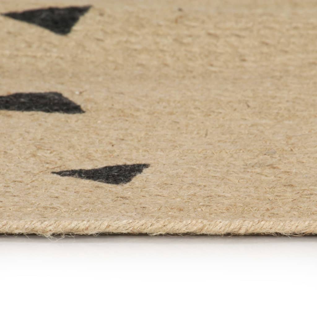 Thumbnail - vidaXL Teppich Handgefertigt Jute mit Dreiecksmuster 150 cm