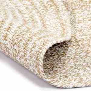vidaXL Alfombra de yute tejida a mano blanco y natural 150 cm