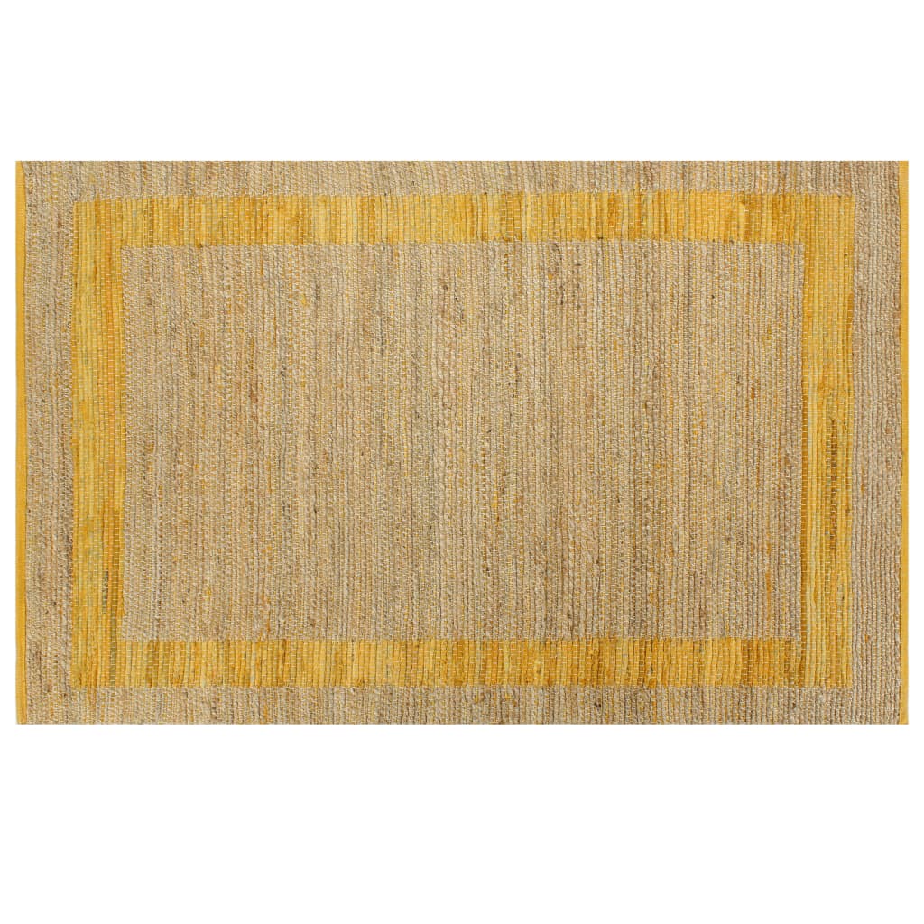 

vidaXL Vloerkleed handgemaakt 120x180 cm jute geel