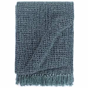 vidaXL pleed, puuvill, 125 x 150 cm, indigosinine