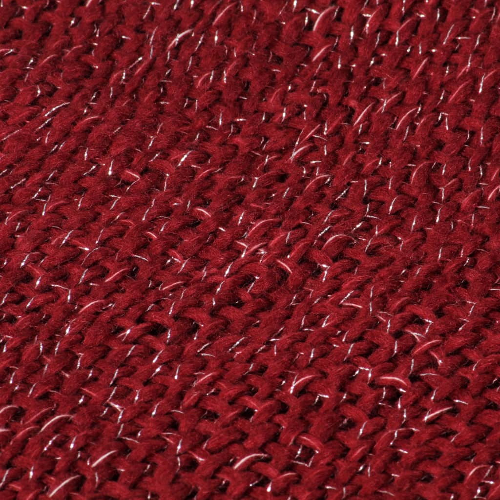 Burgundi vörös lurexpléd 125 x 150 cm 