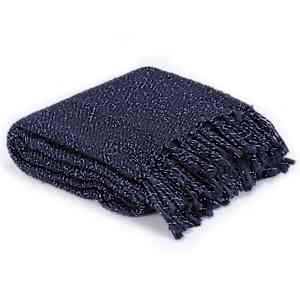 vidaXL Pledas, tamsiai mėlynos spalvos, 125x150cm, liureksas