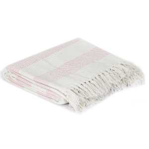 vidaXL Deka, bavlna, pruhovan&aacute; 220x250 cm, staroružov&aacute;