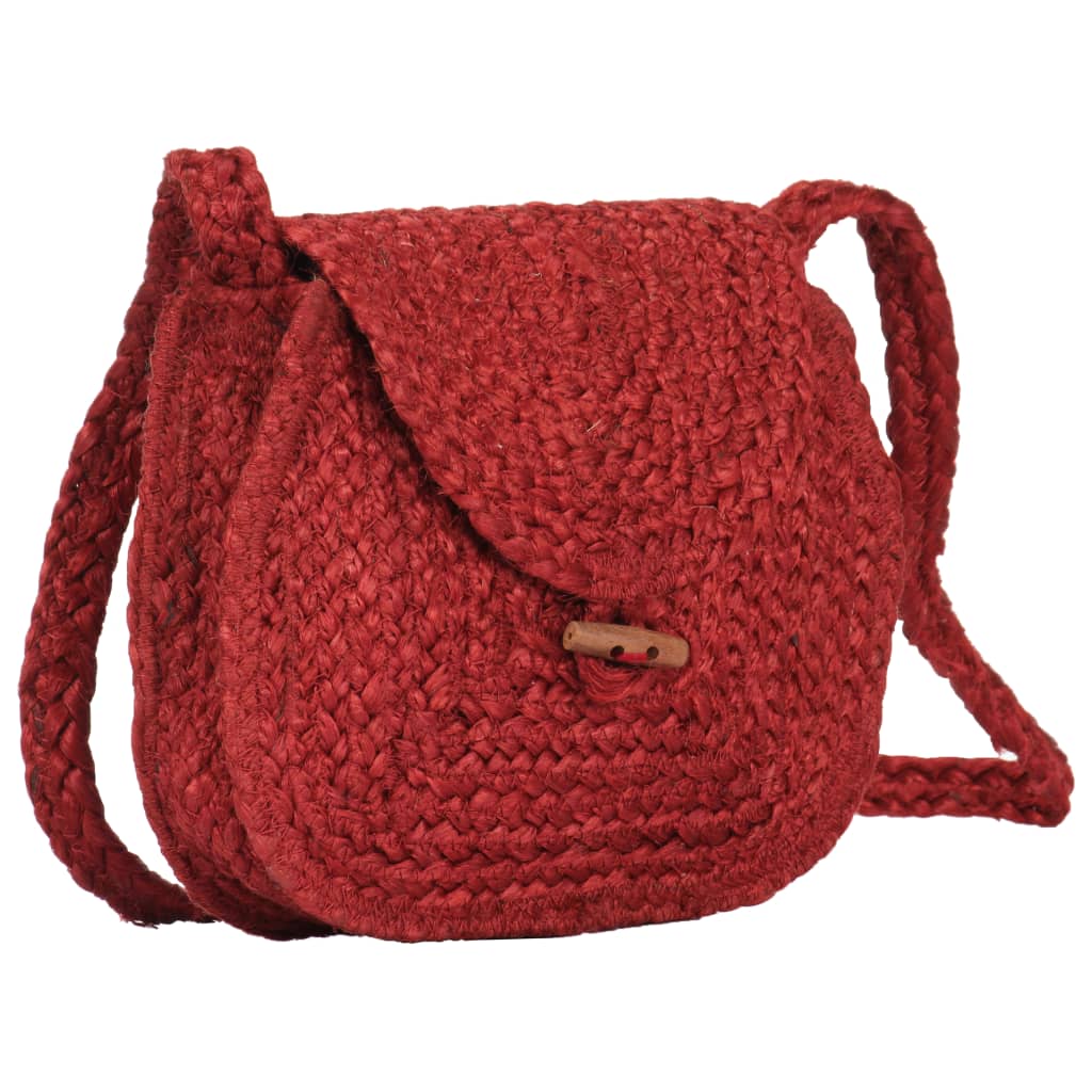vidaXL Shoulder Bag Red Handmade Jute