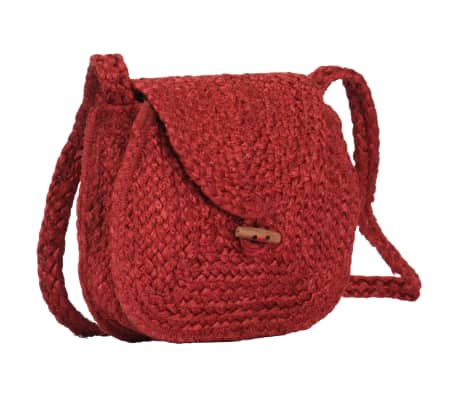 vidaXL Shoulder Bag Red Handmade Jute