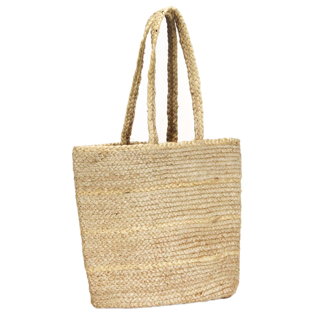 vidaXL Bolso estilo shopper hecho a mano de yute natural