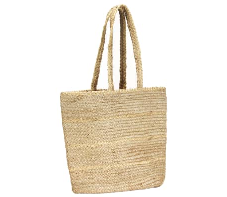 vidaXL Bolso estilo shopper hecho a mano de yute natural