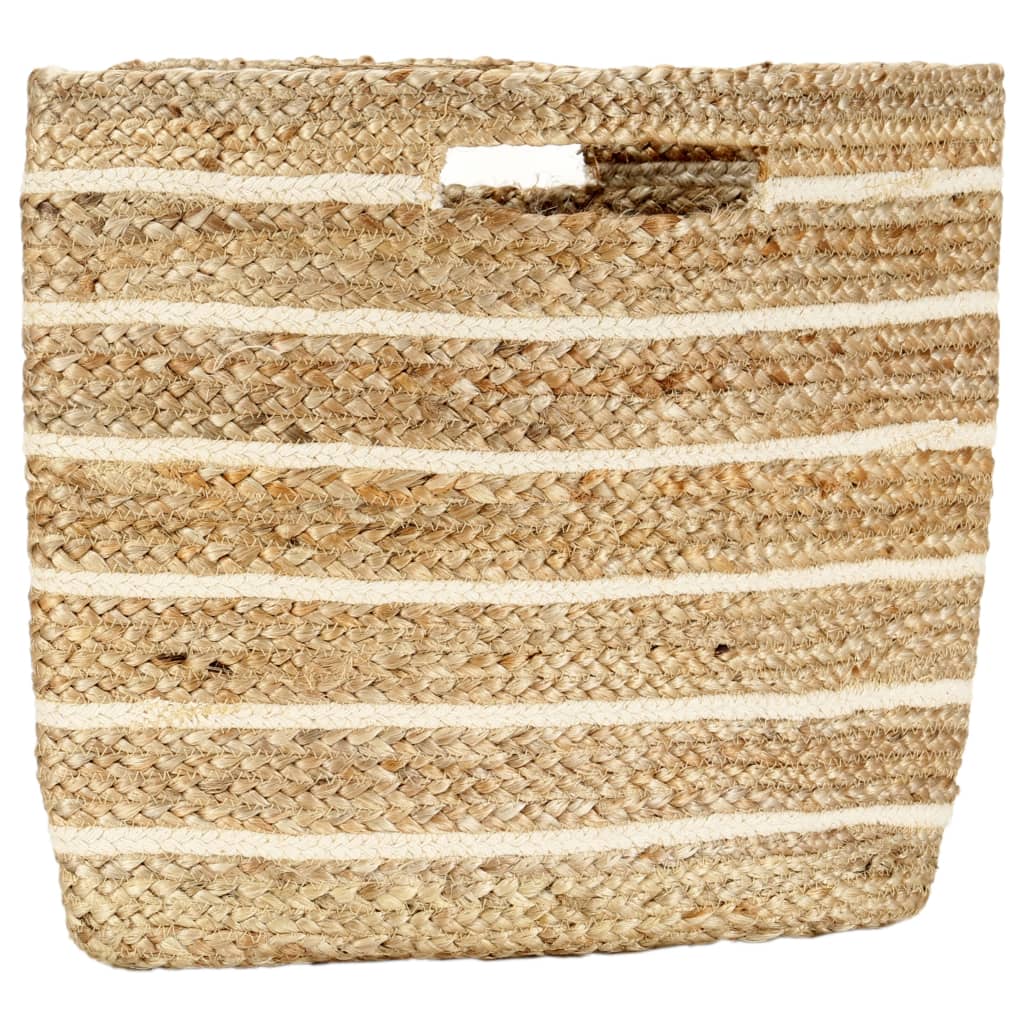 vidaXL Shopper Bag Natural Stripe Handmade Jute