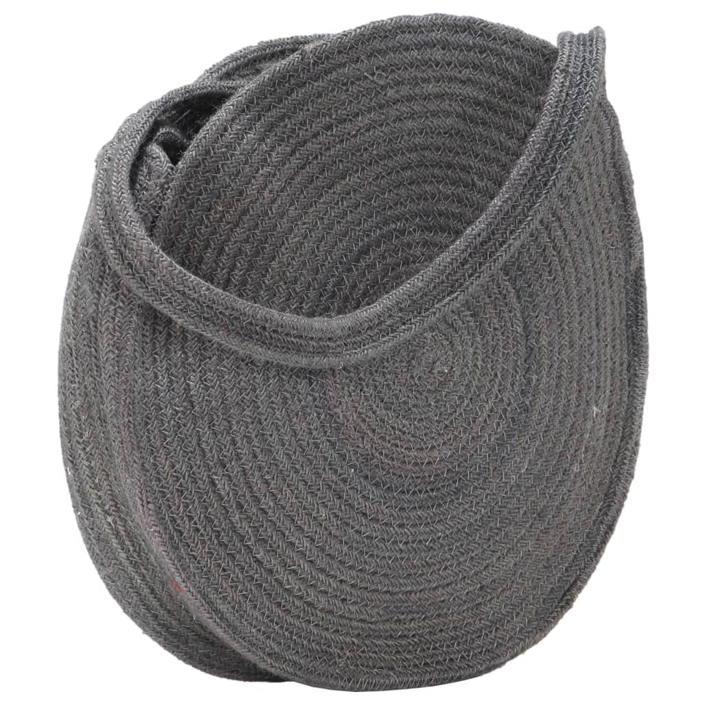 vidaXL Kulatá taška přes rameno tmavě šedá ručně vyrobená juta