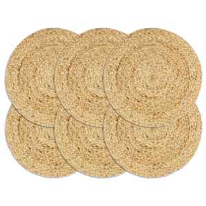Pogrinjki 6 kosov naravni 38 cm okrogli iz jute