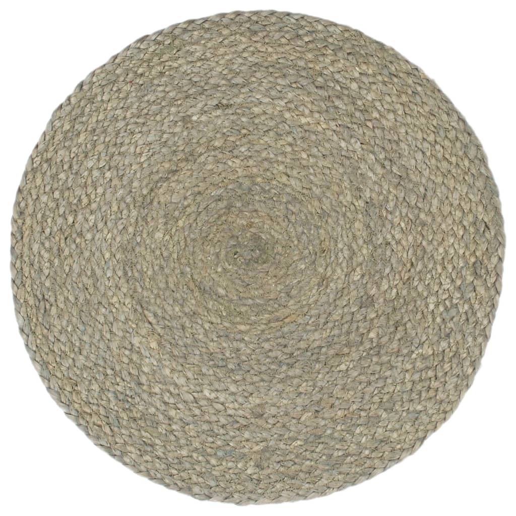 vidaXL Naproane, 6 buc., gri, 38 cm, rotund, iută