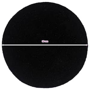 Prostírání 4 ks černé 38 cm kulaté bavlna - obrázek 5
