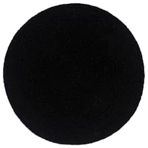 vidaXL Placemats 4 st rond 38 cm katoen effen zwart