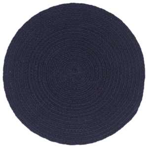 vidaXL lauamatid 4 tk, tumesinine, 38 cm, ümmargune, puuvill