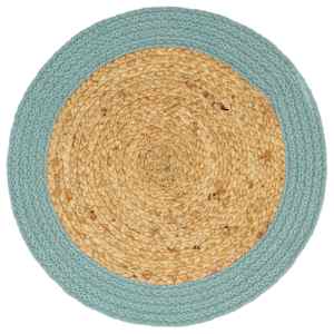 vidaXL galda paliktņi, 6 gab., zaļa, dabīga krāsa, 38 cm, kokvilna