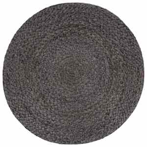 vidaXL 手作り 厚手クッション 45x30cm ジュート製 ダークグレー