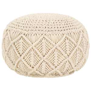 Ročno izdelan tabure makrame 45x30 cm bombaž