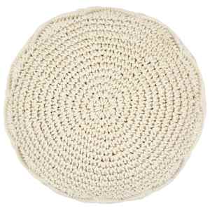 Ručně vyrobený sedací puf macrame 45 x 30 cm bavlna - obrázek 2
