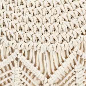 Ručně vyrobený sedací puf macrame 45 x 30 cm bavlna - obrázek 3