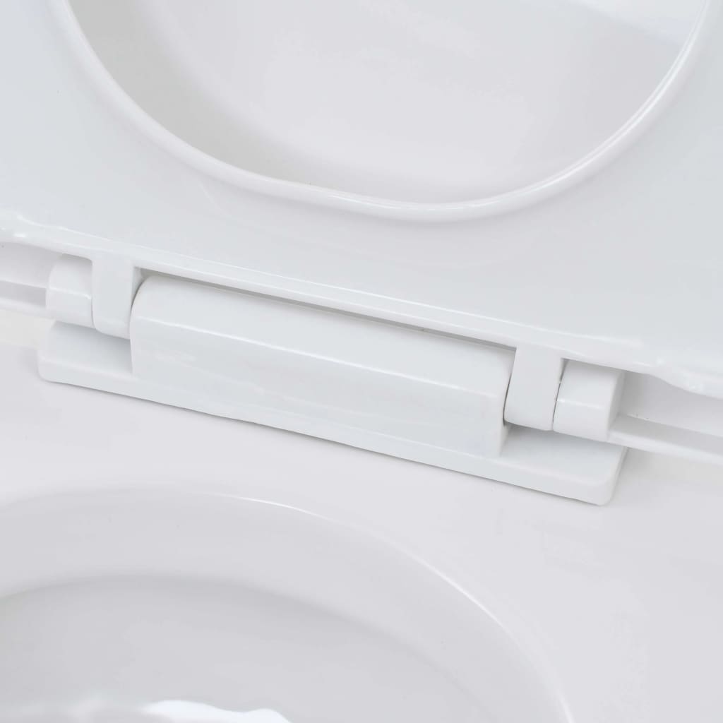 Falra szerelhető fehér kerámia WC rejtett öblítőtartállyal 