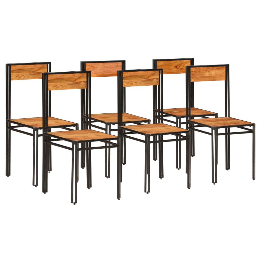 vidaXL Esszimmerstühle 6 Stk. Akazie Massivholz