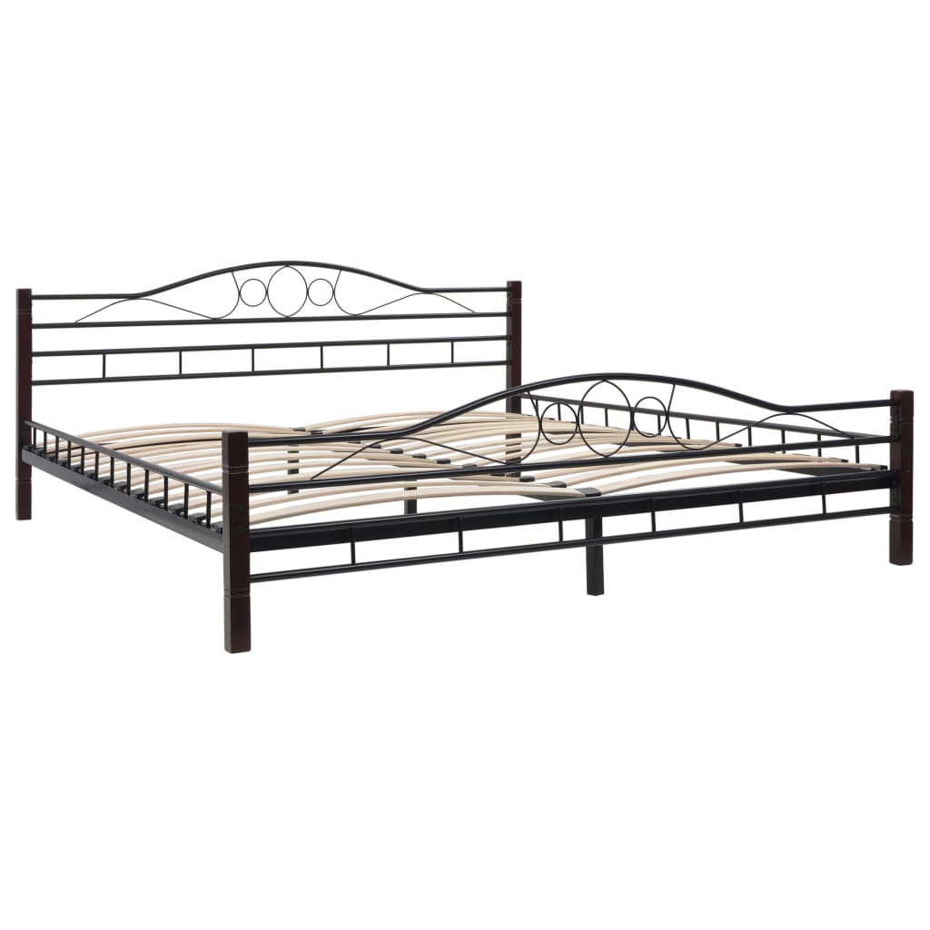

vidaXL Bed met matras metaal zwart 180x200 cm