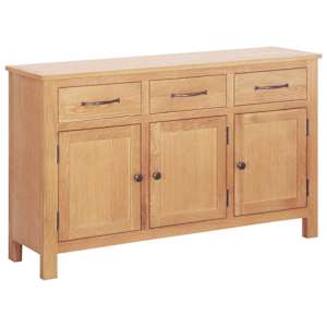 Servírovací skříň Hnědá 112 x 33.5 x 70 cm Pevné dubové dřevo
