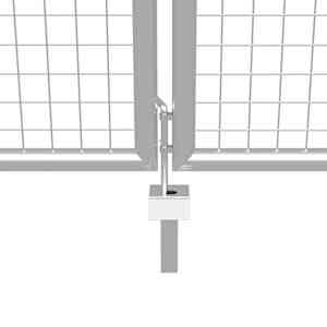 Zahradní brána pozinkovaná ocel 400 x 100 cm stříbrná - obrázek 4