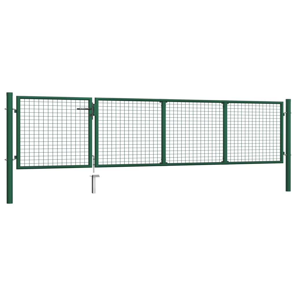 vidaXL Poort 350x75 cm staal groen afbeelding