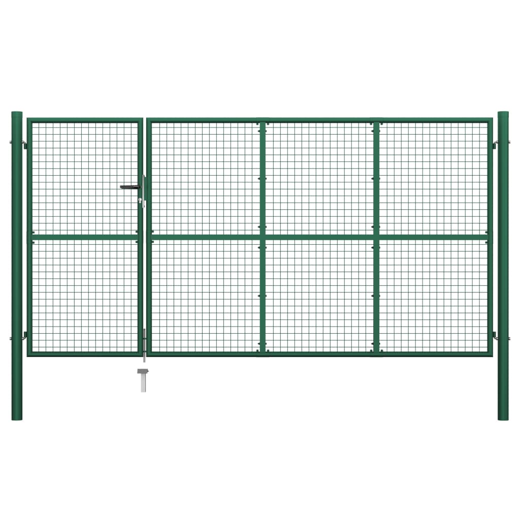 Portillon Acier 350x150 cm Vert