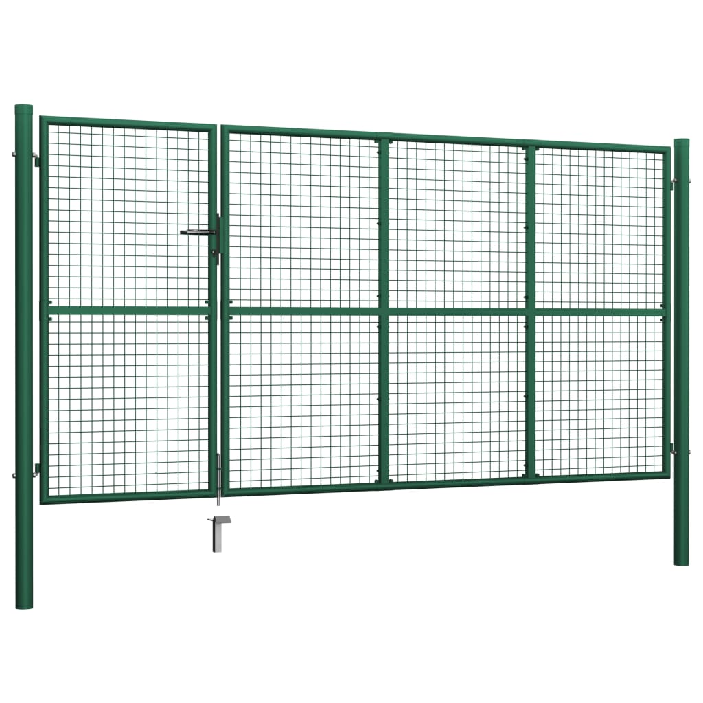 

vidaXL Poort 350x150 cm staal groen