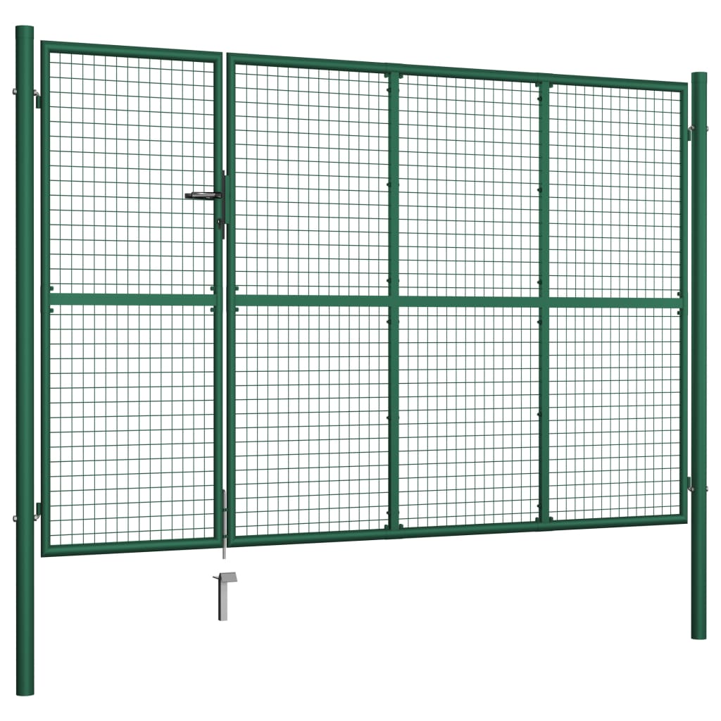 

vidaXL Poort 350x200 cm staal groen