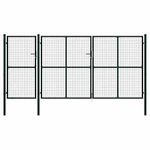 Vrtna vrata iz jekla 400x200 cm zelena