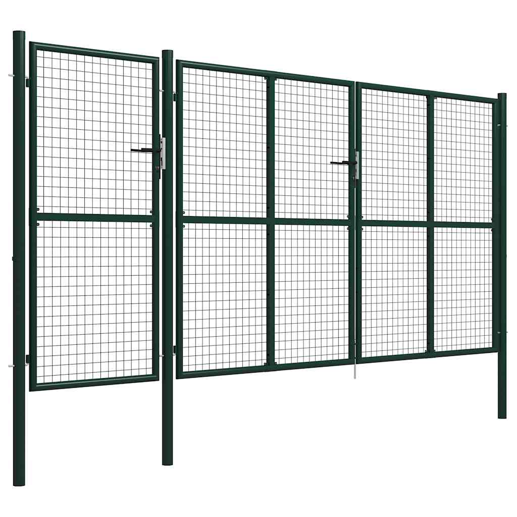 VidaXL Tuinpoort Staal 400x200 Cm Groen