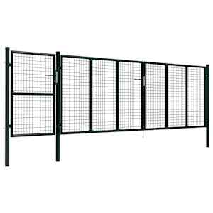 vidaXL Sodo vartai, žalios spalvos, 500x125cm, plienas