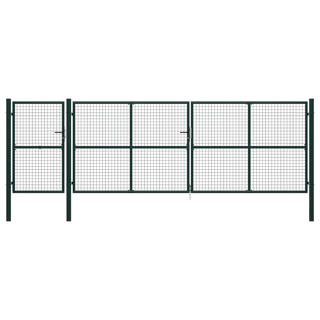 Portail de jardin Acier 500 x 150 cm Vert