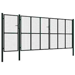 vidaXL Sodo vartai, žalios spalvos, 500x200cm, plienas