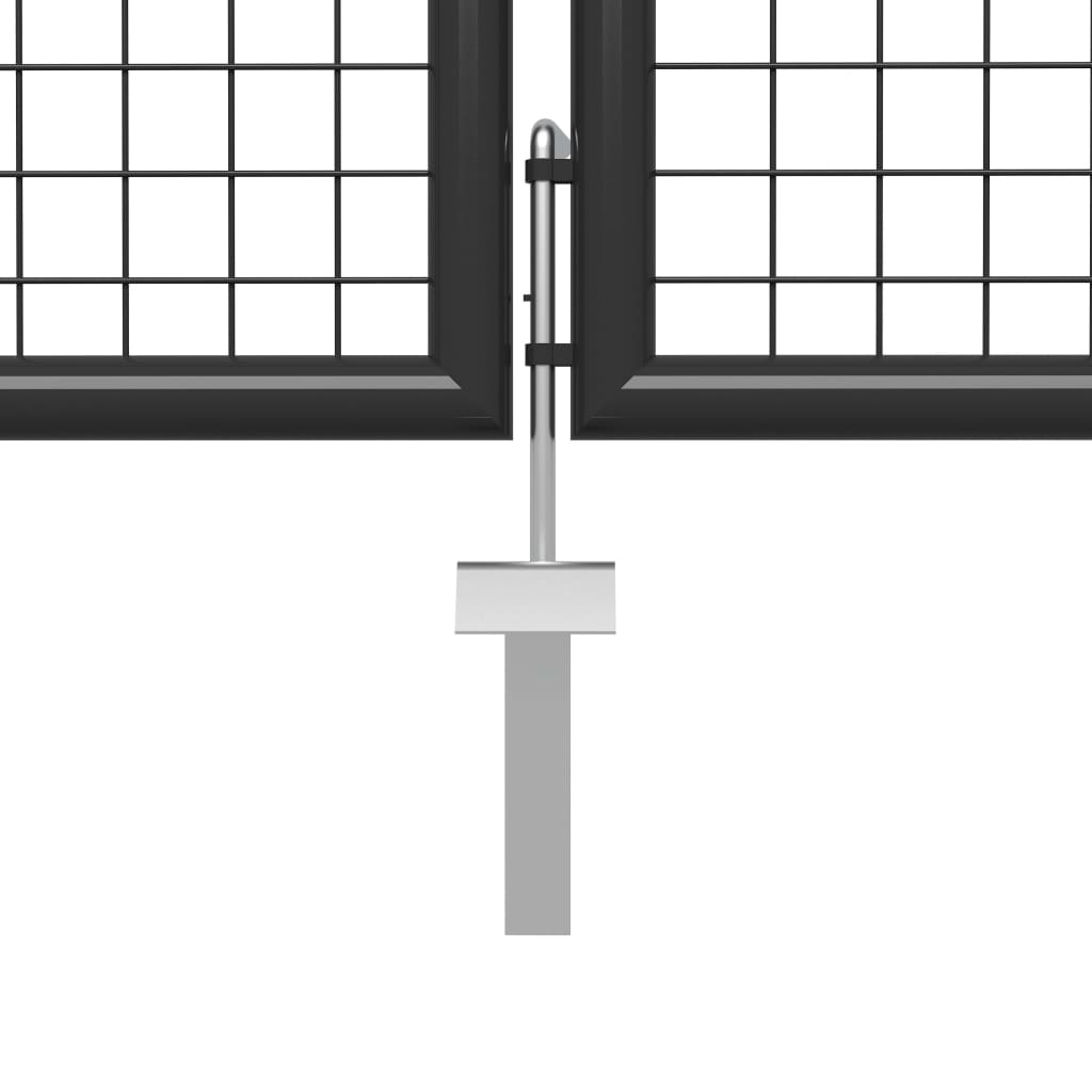 Thumbnail - vidaXL Gartentor Stahl 350 x 75 cm Anthrazit