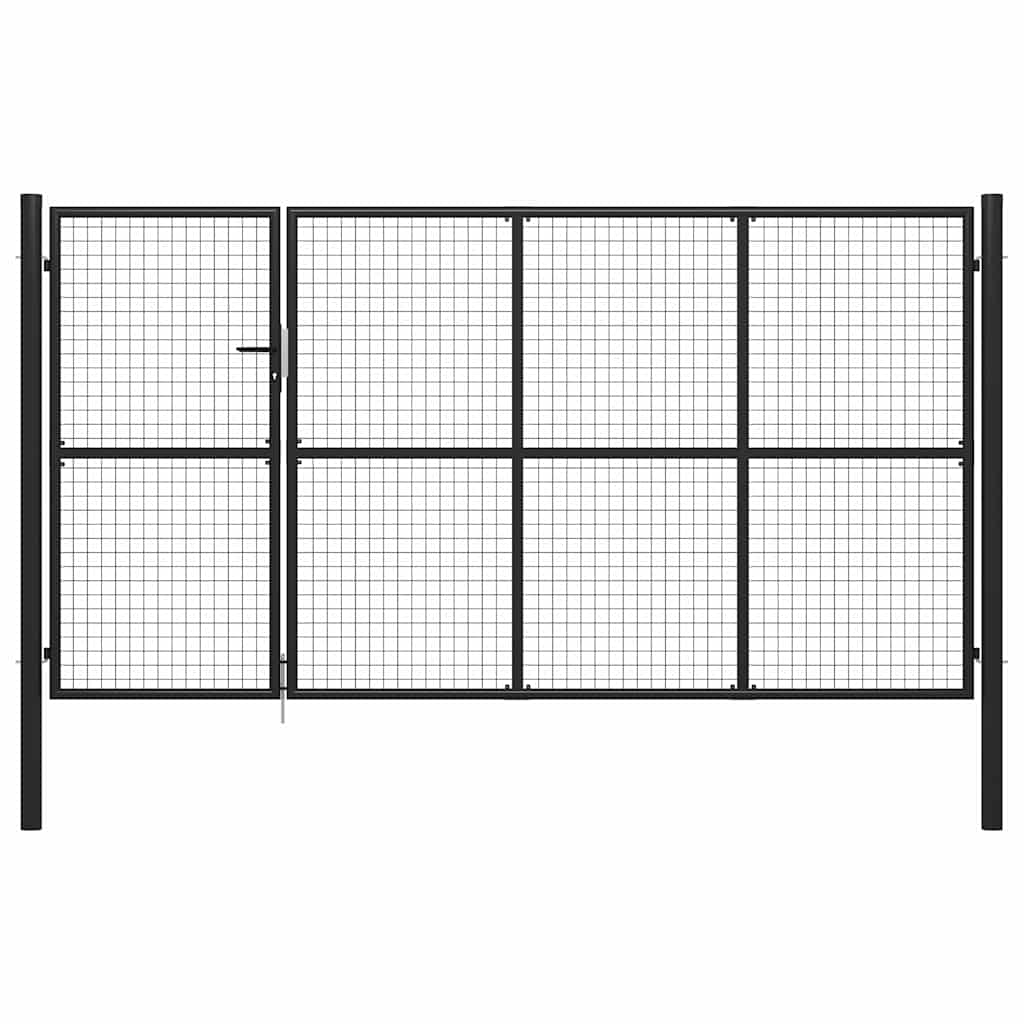 vidaXL Zahradní brána ocelová 350 x 150 cm antracitová