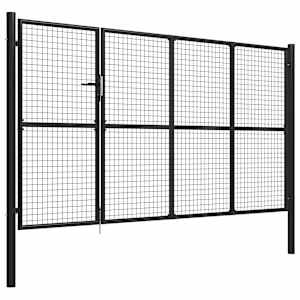 vidaXL Садові Ворота Антрацит 350x150 см Сталь