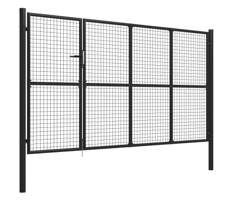 vidaXL Garden Gate Steel 350x175 cm Anthracite