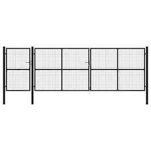 Vrtna vrata jeklena 500x150 cm antracitna