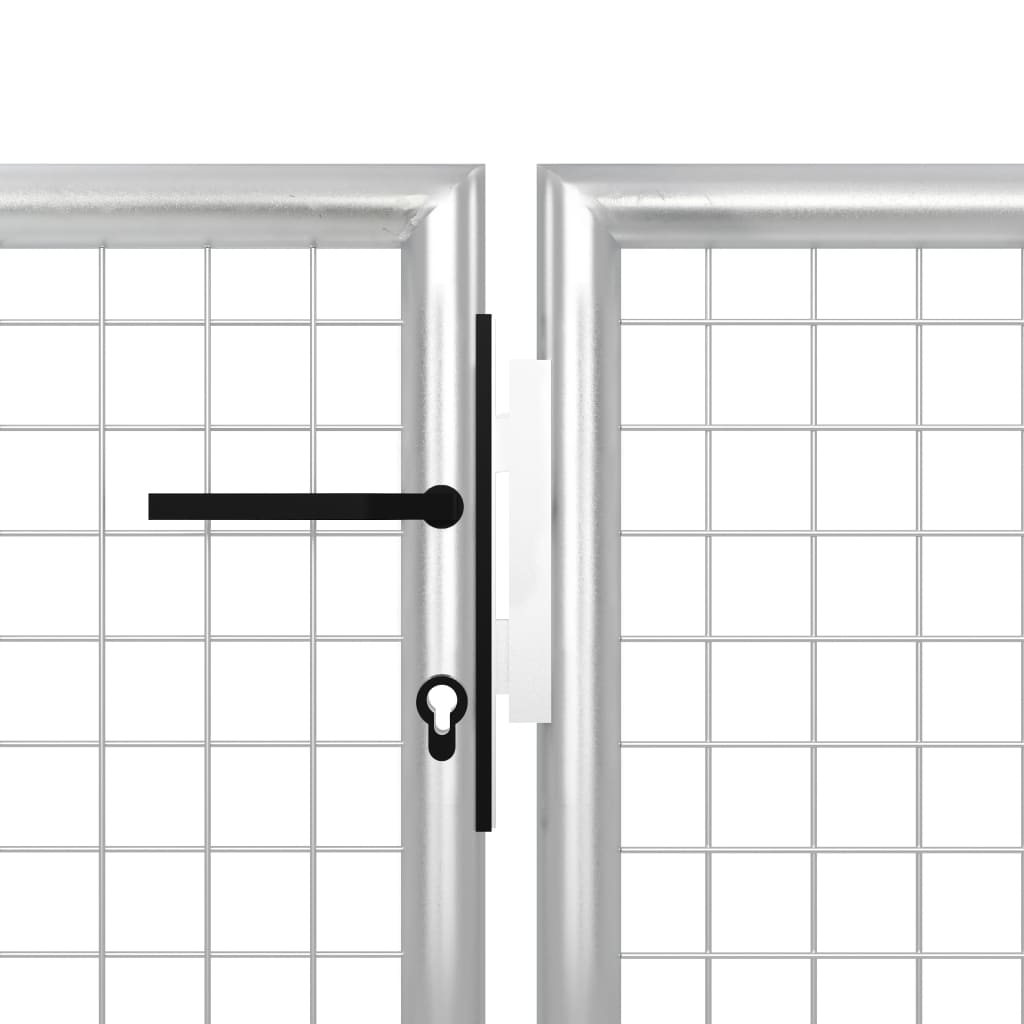 Thumbnail - vidaXL Gartentor Stahl 400 x 100 cm Silbern