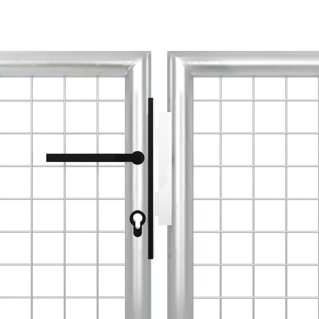 Thumbnail - vidaXL Gartentor Stahl 500×150 cm Silbern