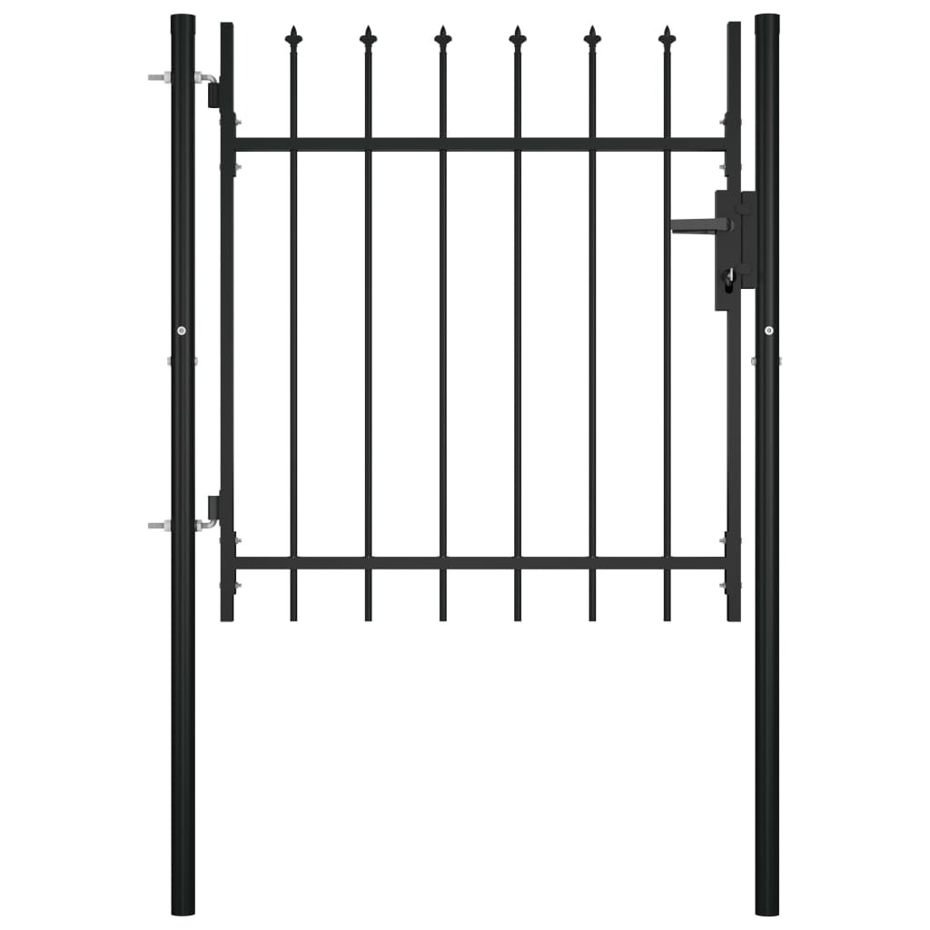 Puerta para valla con puntas de lanza 100x75 cm