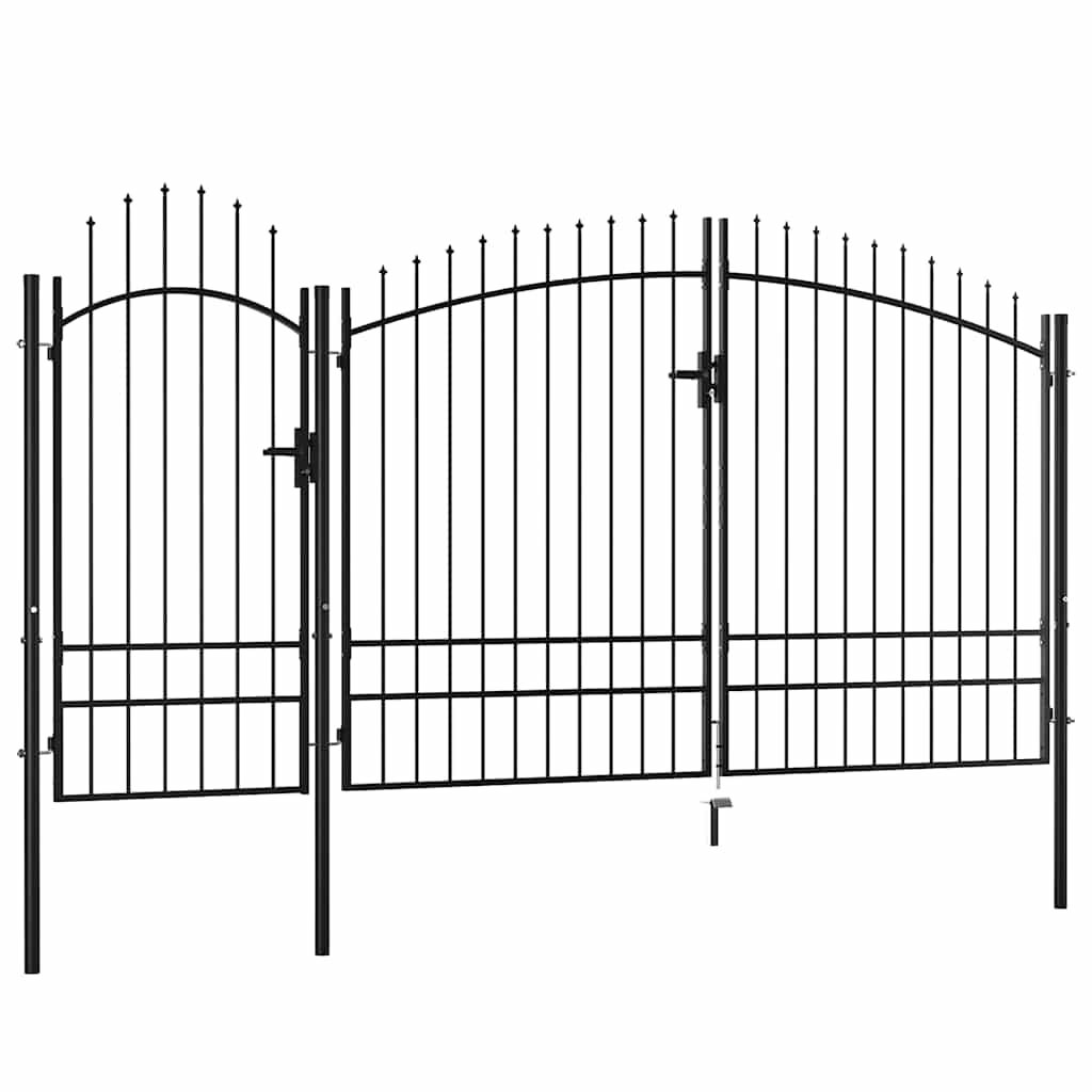 vidaXL Gartentor Stahl 2,45x4 m Schwarz
